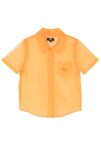 STUSSY milo sheer shirt orange STUSSY milo sheer shirt orange