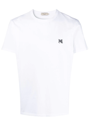 MAISON KITSUNE grey fox head patch classic white MAISON KITSUNE grey fox head patch classic white