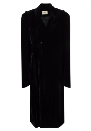 NINAMOUNAH deer fin coat dress black NINAMOUNAH deer fin coat dress black