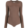 MAISON MARGIELA LONGSLEEVE BODYSUIT TOBACCO