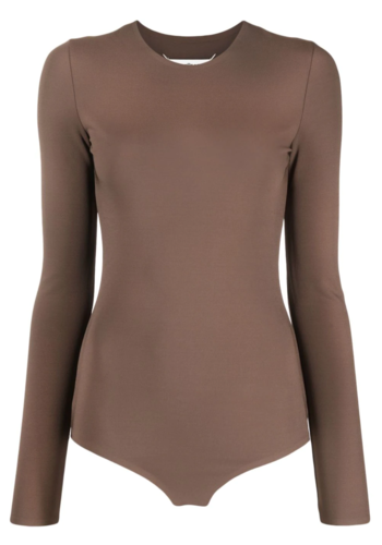 MAISON MARGIELA longsleeve bodysuit tobacco