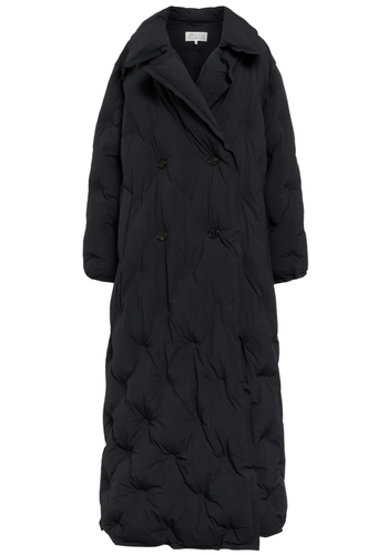 MAISON MARGIELA double-breasted quilted puffer coat navy MAISON MARGIELA double-breasted quilted puffer coat navy