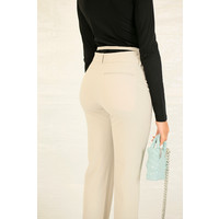 FITTED SUIT TROUSERS PEBBLESTONE