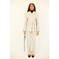 FITTED SUIT TROUSERS PEBBLESTONE