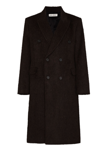 OUR LEGACY whale coat brown hairy alpaca OUR LEGACY whale coat brown hairy alpaca