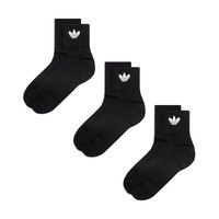 MID ANKLE SOCKS BLACK 3-PACK