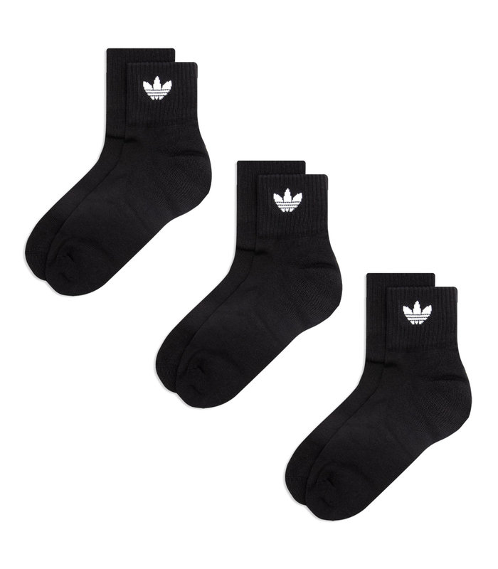 MID ANKLE SOCKS BLACK 3-PACK