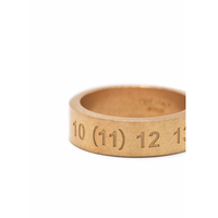 NUMBERS RING THICK GOLD MENS