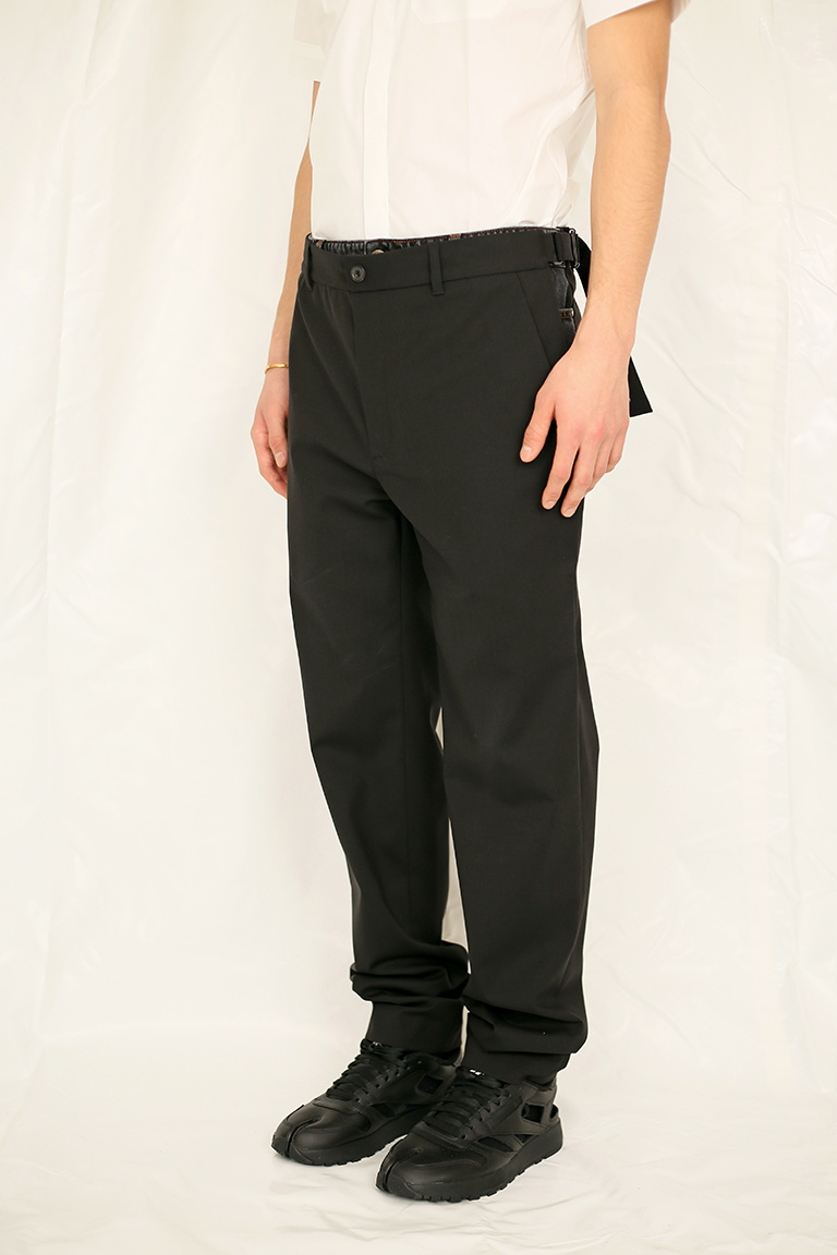 Y/PROJECT LAZY TROUSERS WITH DENIM BLACK - MEGUSTA