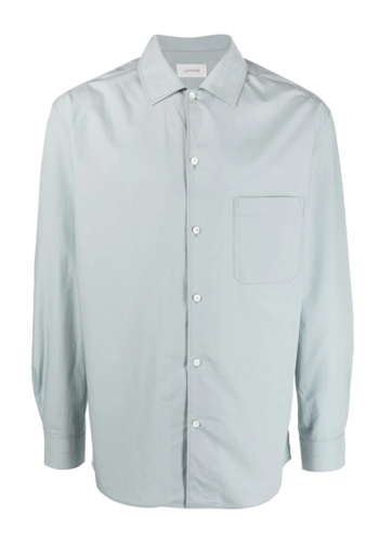 LEMAIRE convertible collar ls shirt light blue