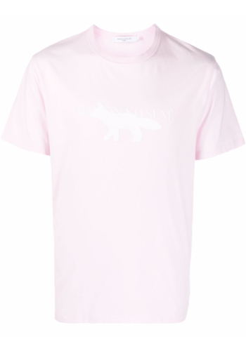 MAISON KITSUNE fox stamp classic t-shirt light pink