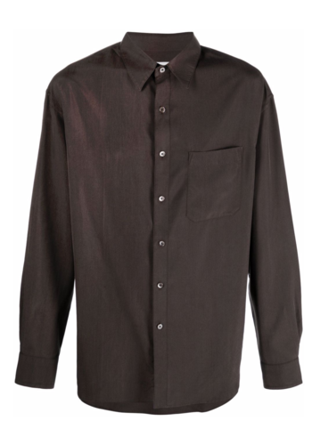 LEMAIRE regular collar ls shirt espresso LEMAIRE regular collar ls shirt espresso