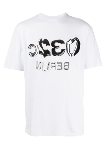 032C metallic selfie glitch tee white 032C metallic selfie glitch tee white