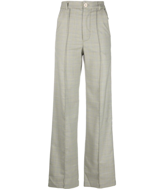 PROVOKE SUIT TROUSERS PALE GREEN CHECK