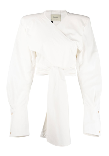 NINAMOUNAH seahorse wrap top white NINAMOUNAH seahorse wrap top white