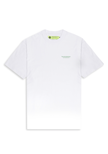 NEW AMSTERDAM SURFASSOCIATION name tee white green NEW AMSTERDAM SURFASSOCIATION name tee white green