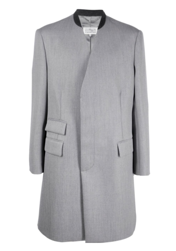 MAISON MARGIELA collarless coat grey MAISON MARGIELA collarless coat grey