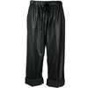 MM6 MAISON MARGIELA CROPPED LEATHERLOOK PANTS BLACK