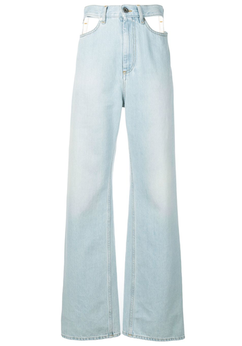 MAISON MARGIELA cut-out denim light blue MAISON MARGIELA cut-out denim light blue