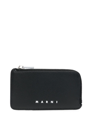 MARNI coin card holder ash blue black