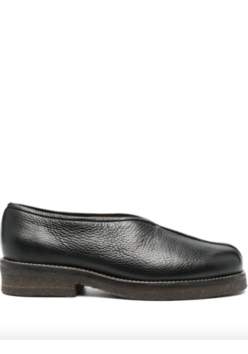 LEMAIRE piped slippers black