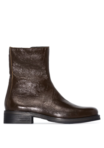 OUR LEGACY camion boot olive leather OUR LEGACY camion boot olive leather