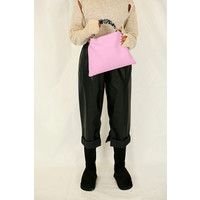 CROPPED LEATHERLOOK PANTS BLACK