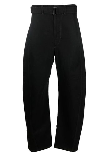LEMAIRE twisted belted pants black