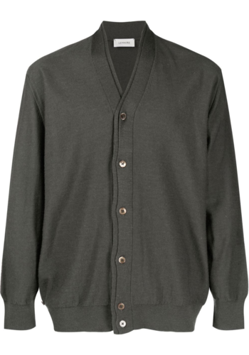 LEMAIRE twisted cardigan ash black