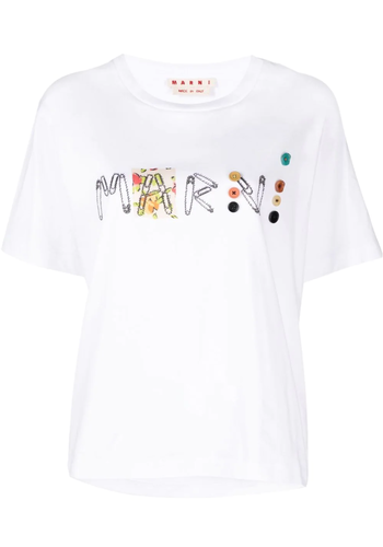 MARNI t-shirt lily white buttons MARNI t-shirt lily white buttons