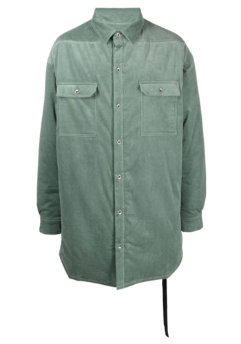 RICK OWENS DRKSHDW oversized overshirt aqua RICK OWENS DRKSHDW oversized overshirt aqua