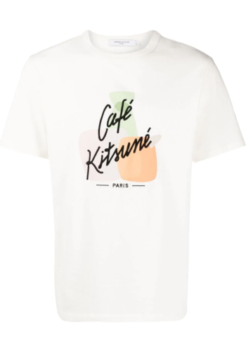 MAISON KITSUNE pastel composition classic t-shirt coconut MAISON KITSUNE pastel composition classic t-shirt coconut