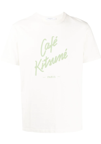 MAISON KITSUNE cafe kitsuné classic t-shirt coconut milk MAISON KITSUNE cafe kitsuné classic t-shirt coconut milk