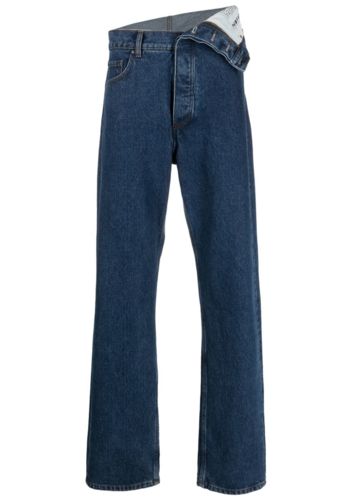 Y/PROJECT classic asymmetric waist jeans navy Y/PROJECT classic asymmetric waist jeans navy