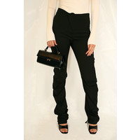 DRAPE SUIT TROUSERS BLACK