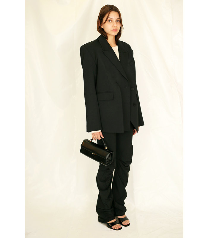 DRAPE SUIT TROUSERS BLACK