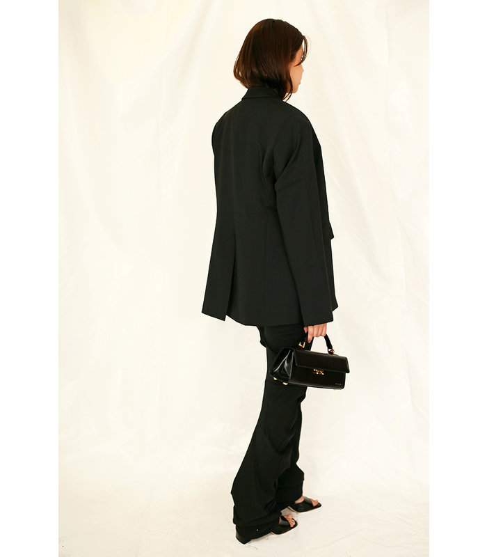 DRAPE SUIT TROUSERS BLACK