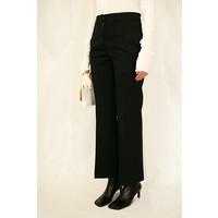 COMPACT WOOL GRAIN DE POUDRE TROUSER 01 BLACK