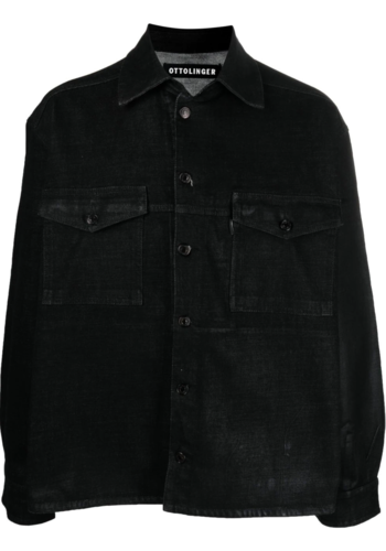 OTTOLINGER oversized denim shirt paint black OTTOLINGER oversized denim shirt paint black