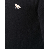 BABY FOX PATCH COSY CARDIGAN BLACK