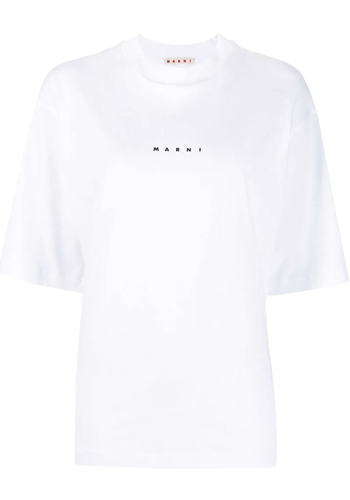 MARNI logo t-shirt lily white