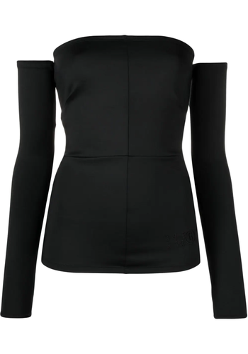 MM6 MAISON MARGIELA off-shoulder top black MM6 MAISON MARGIELA off-shoulder top black