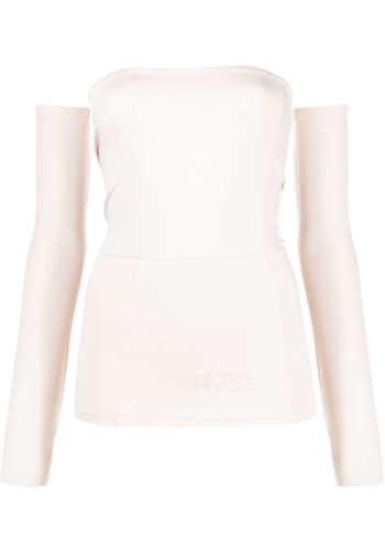 MM6 MAISON MARGIELA off shoulder top nude