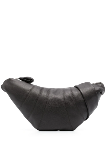 LEMAIRE medium croissant bag grainy leather dark chocolate LEMAIRE medium croissant bag grainy leather dark chocolate