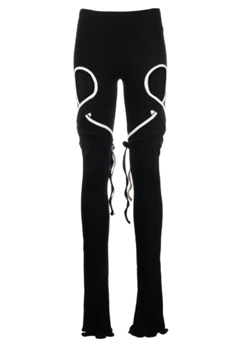 OTTOLINGER otto lounge rib wrap leggings black OTTOLINGER otto lounge rib wrap leggings black