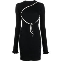 OTTO LOUNGE RIB LONGSLEEVE MINI DRESS BLACK