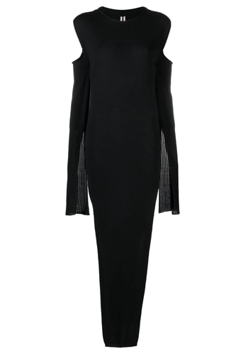 RICK OWENS cape sleeve dress black