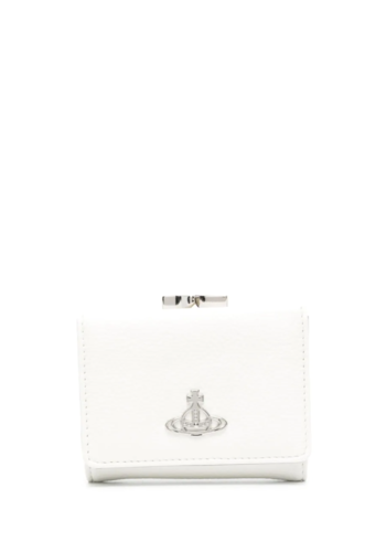 VIVIENNE WESTWOOD re-vegan grain small frame wallet white VIVIENNE WESTWOOD re-vegan grain small frame wallet white