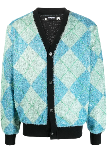 PLEASURES rev cardigan aqua PLEASURES rev cardigan aqua