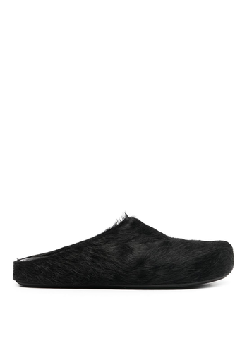 MARNI calf hair fussbett sabot black MARNI calf hair fussbett sabot black